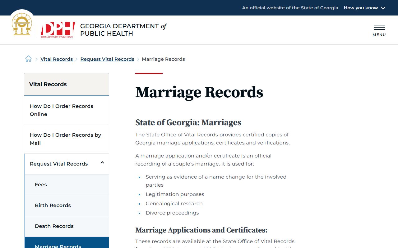 Dodge County marriage records Georgia DPH marriage source