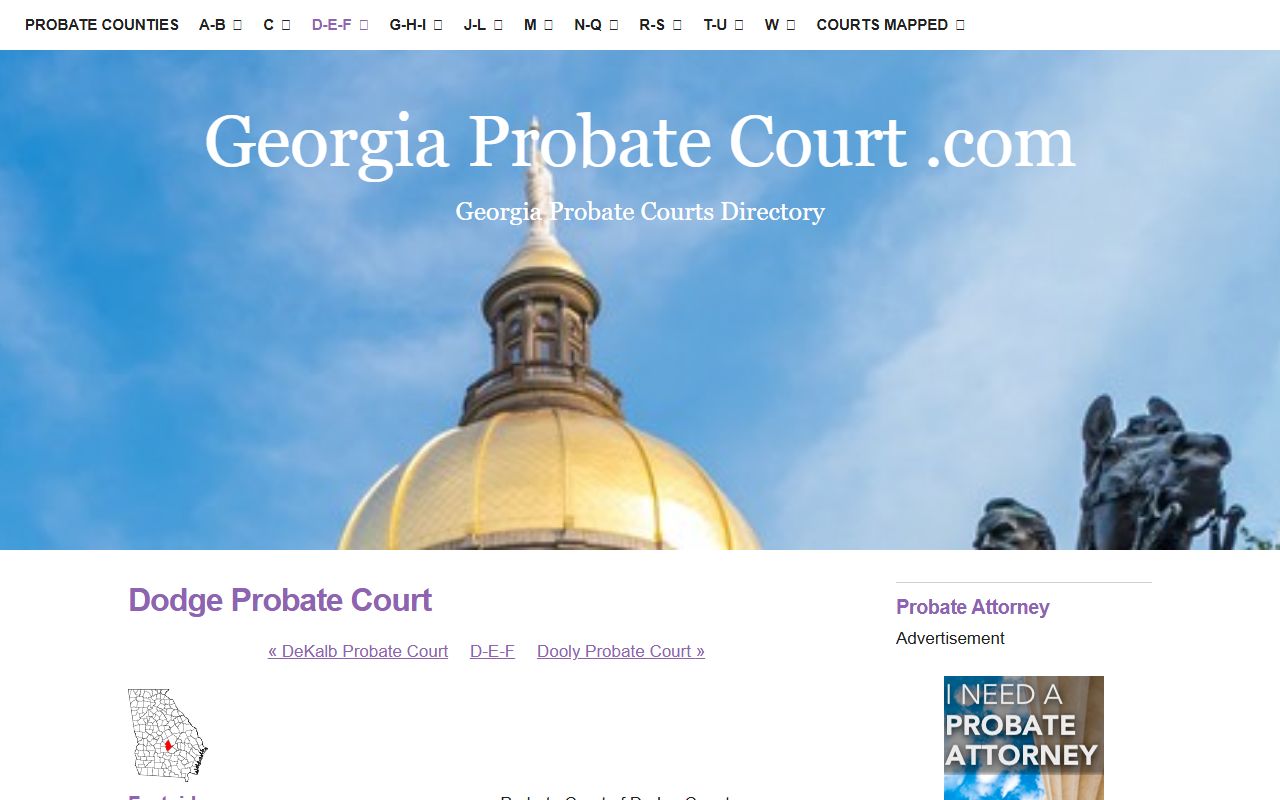 Dodge County probate records directory for Probate Court