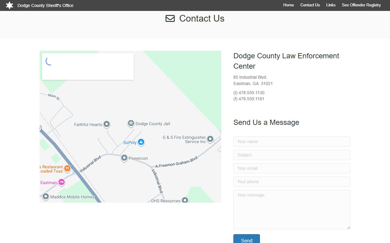 Dodge County warrant records sheriff contact source